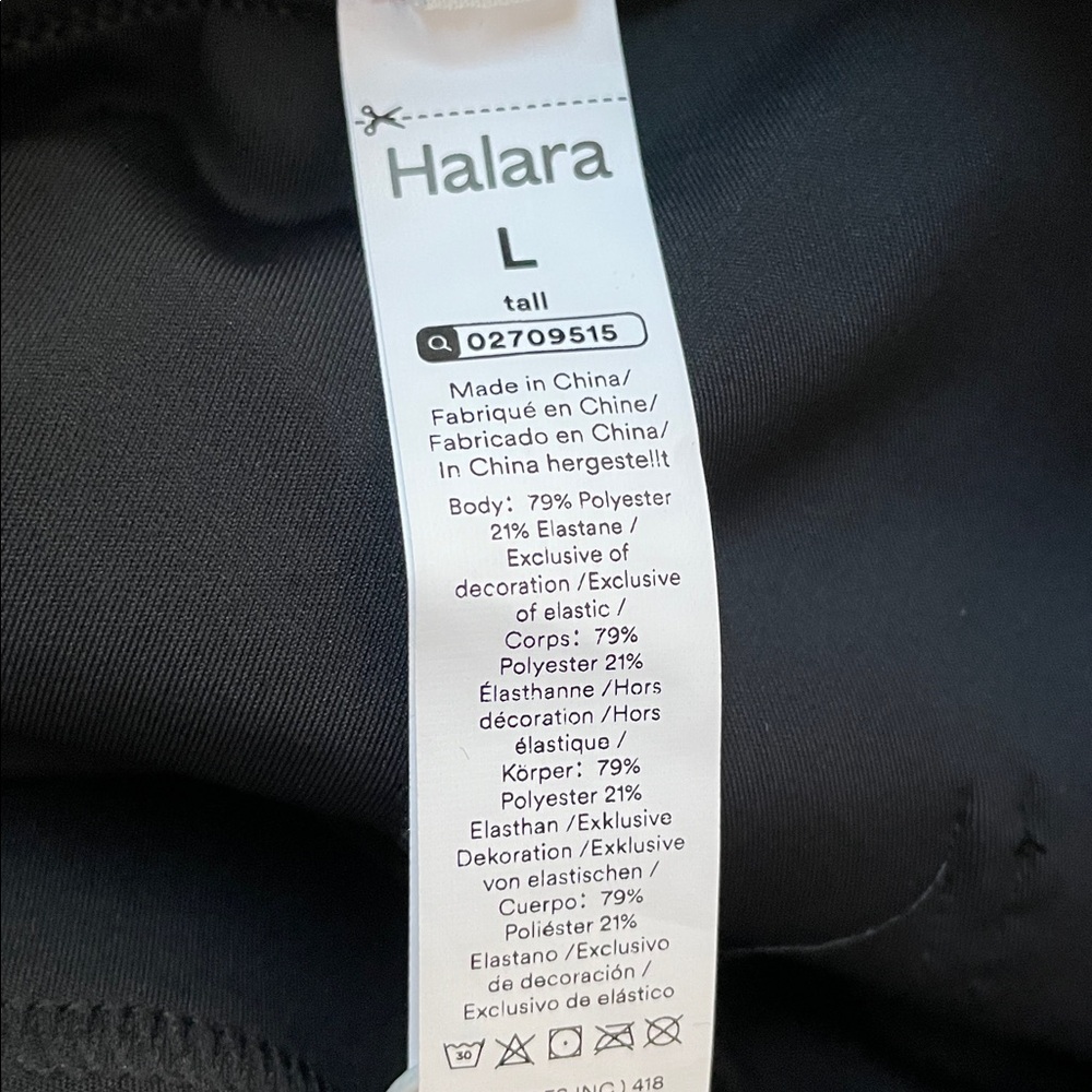 Halara Women's Black Halo Tek Air Wide-Leg Pants Large Tall buttons pockets - Picture 7 of 9